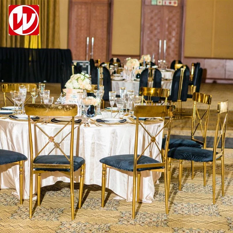 Tiffany Wedding Chairs Stainless Steel Metal Wedding Furniture Hotel Dinning Chair Modern Banquet Event Furniture