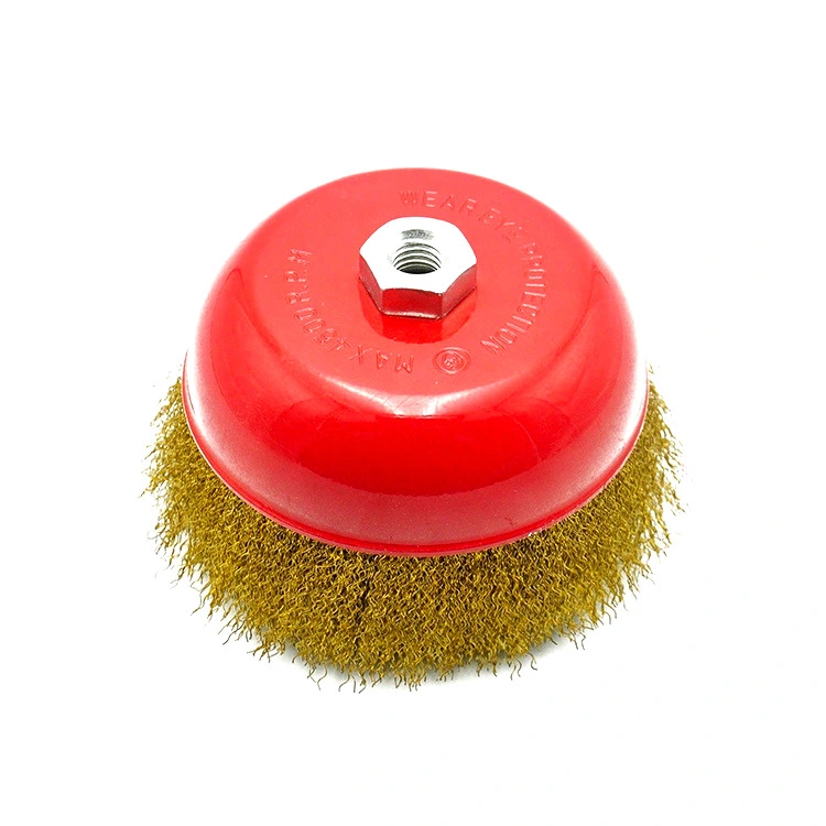 Industry Crimped Copper Wire Grinding Abrasive Cup Brush