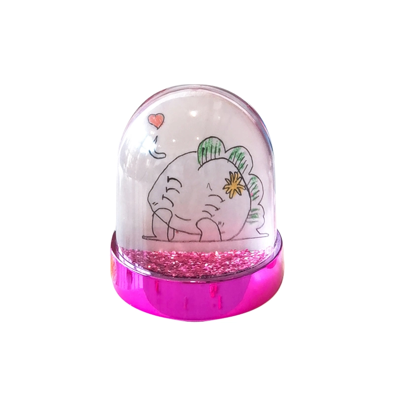 Shinning Base Mini 5X5X6cm Plastic Snowglobe