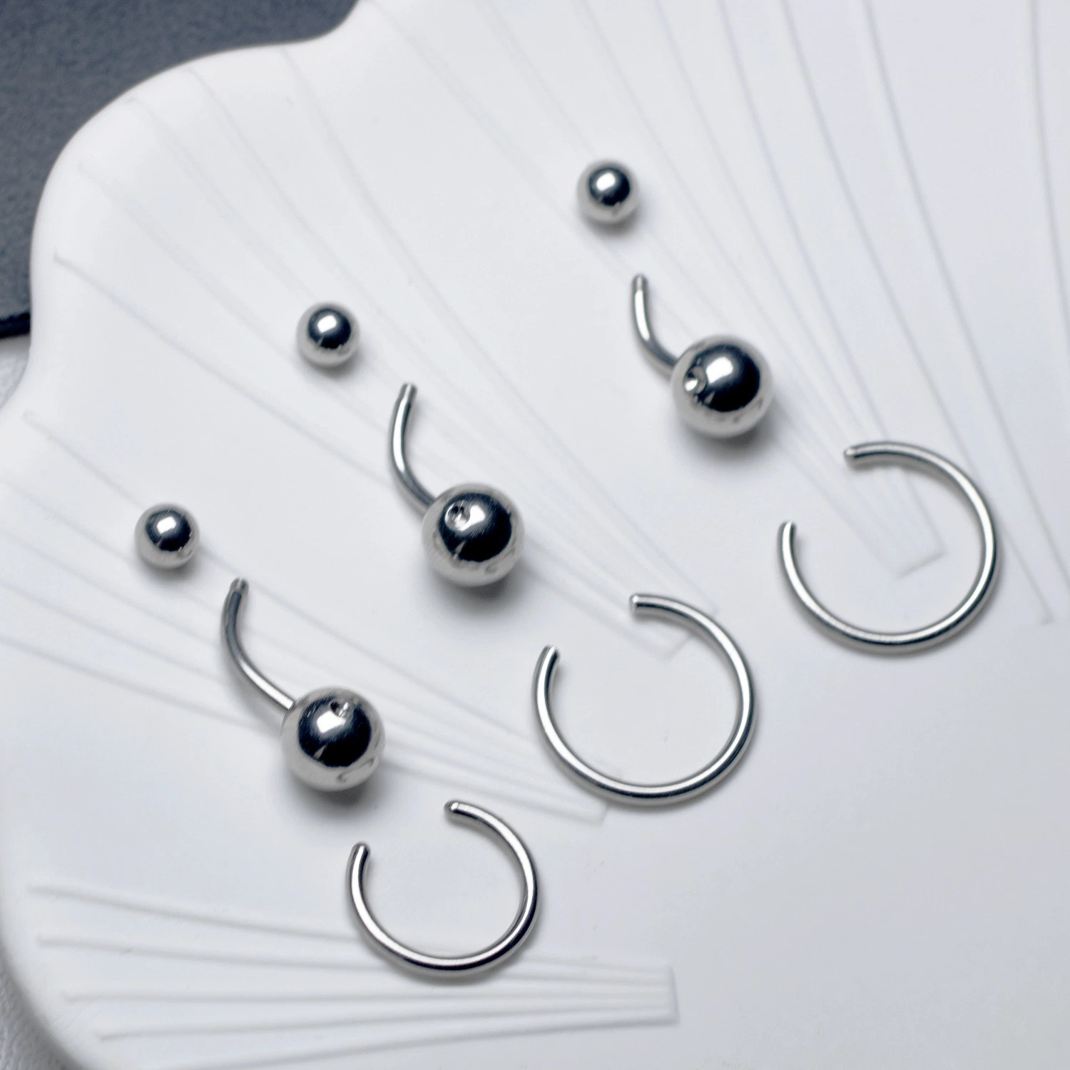 Sexy Circle Card Ball Stainless Steel Belly Button Rings