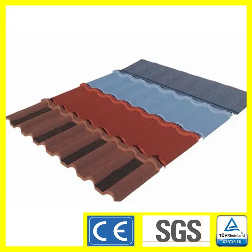 Color Stone Coated Metal Roof Tile / Roof Tiles South Africa