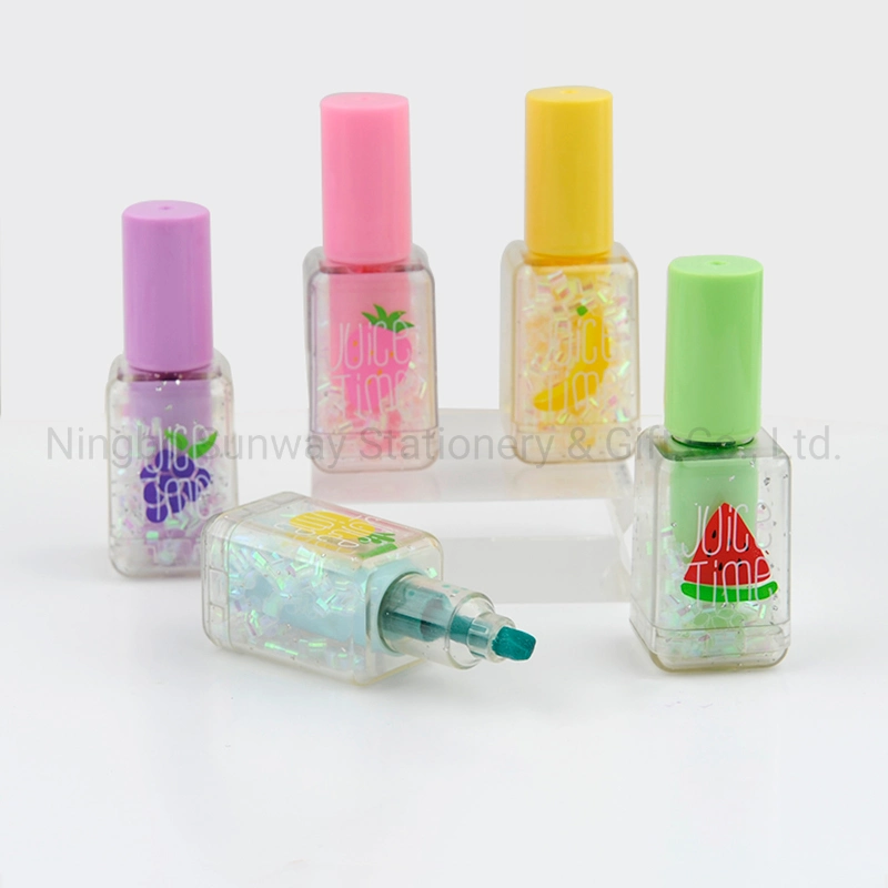 Promotional Stationery Colorful Nail Oil Box Highlighter Marker for Kids