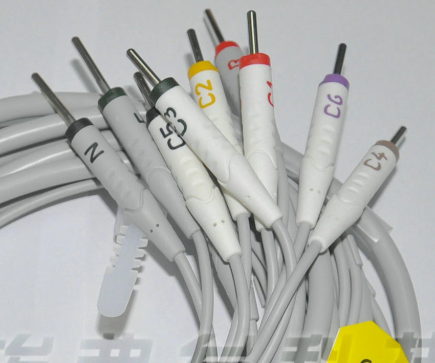 precio de fábrica de 10 derivaciones de HP Cable EKG 4.0 Pin Banana