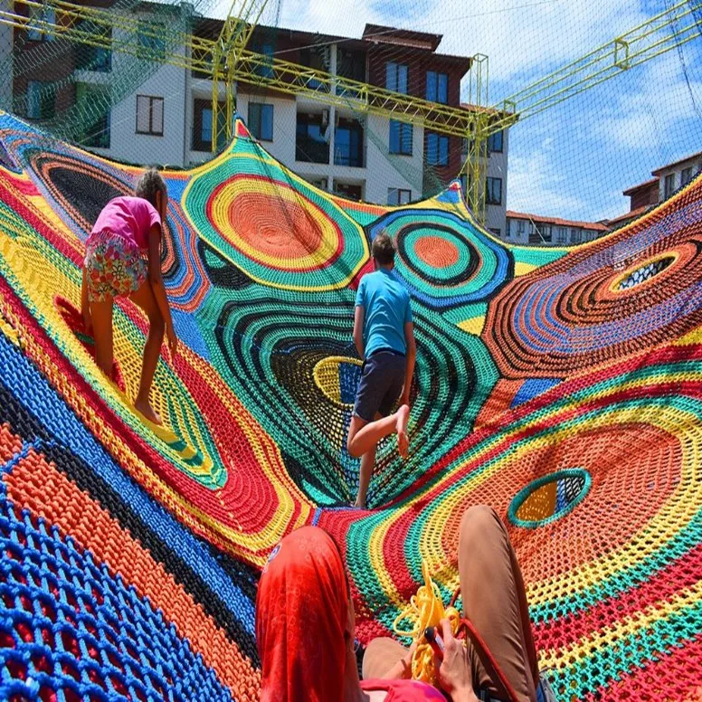 Arco-Íris Redes Escalada playground coberto os produtos