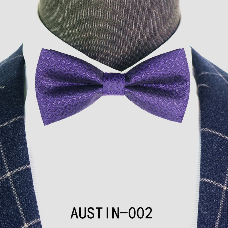 Classic Polyester Woven Tie for Business Wedding Spot Bow Ties