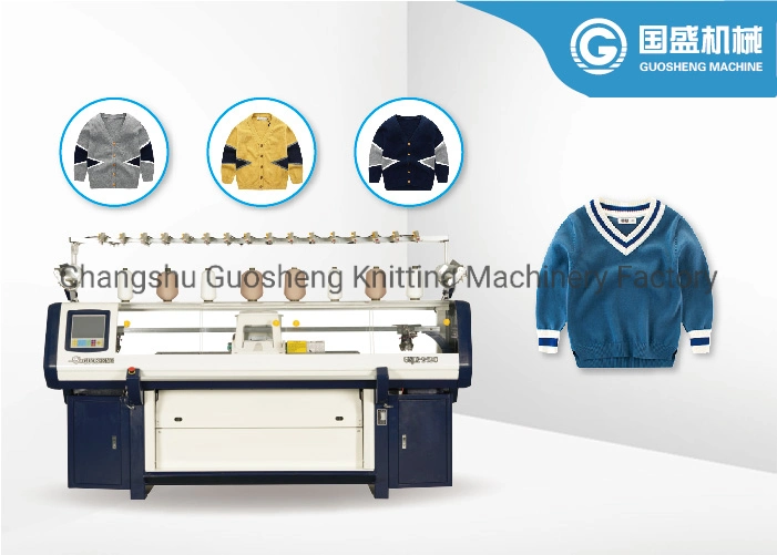 Cotton and Others Blended Yarns Flat Sweater Knitting Machine with Sinker