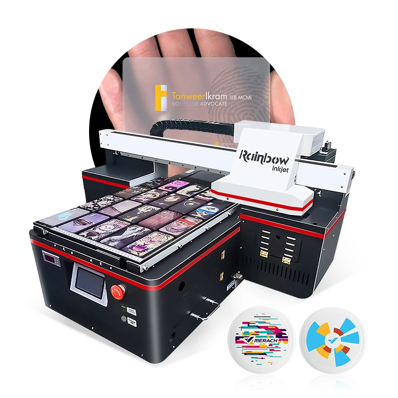 Impressora plana UV Rainbow Quick Speed 4060 com LED Máquina