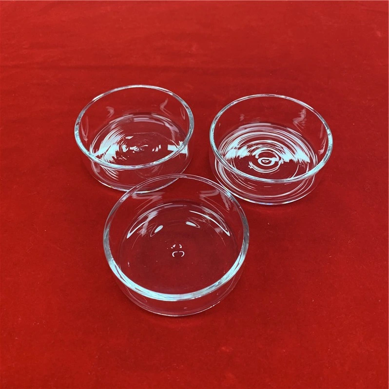 Heat Resistance Purity Customize Melting Round Clear Fused Silica Quartz Glass Petri Dish with Cover