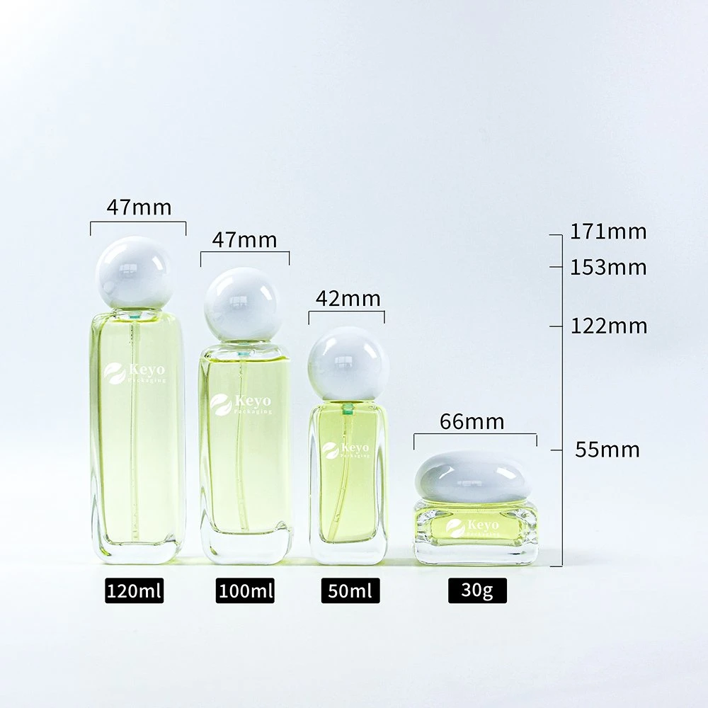 Frosted Clear Glass Jar Cosmetic Container Glass Pump Bottles for Face Cream Foundation