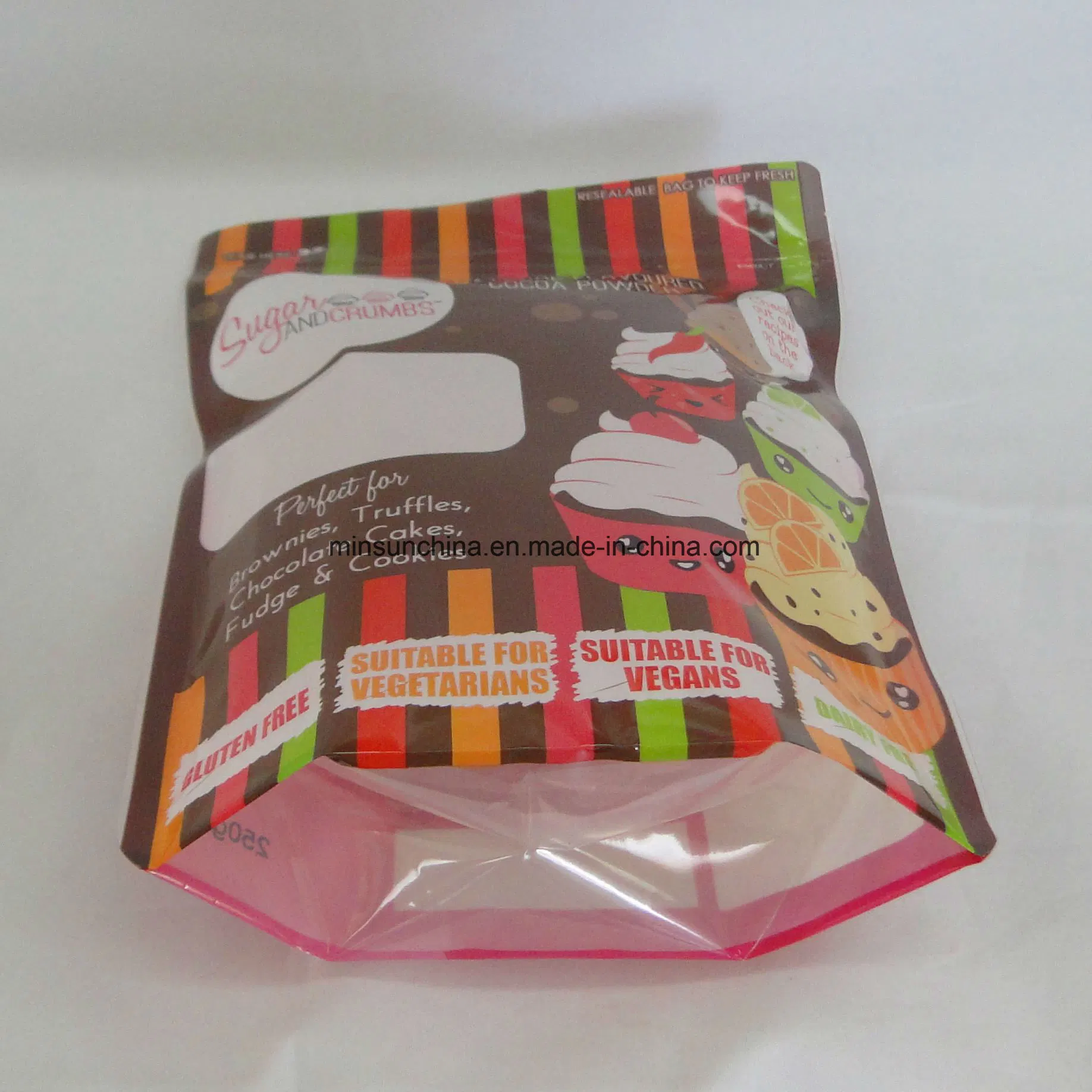 Customized Compound Printing Stand up Foil Food Bag Coffee Tea Bag Three Sides Sealed Storage Bag