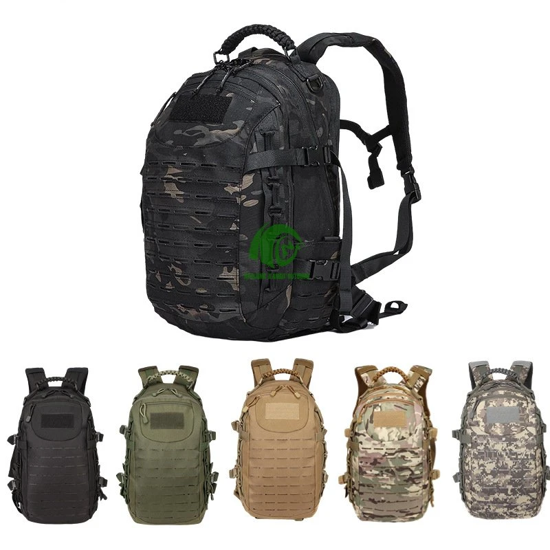 Kango al aire libre Gran capacidad Mochila impermeable cuero Canvas Viajes Montañismo Mochila estilo militar camping