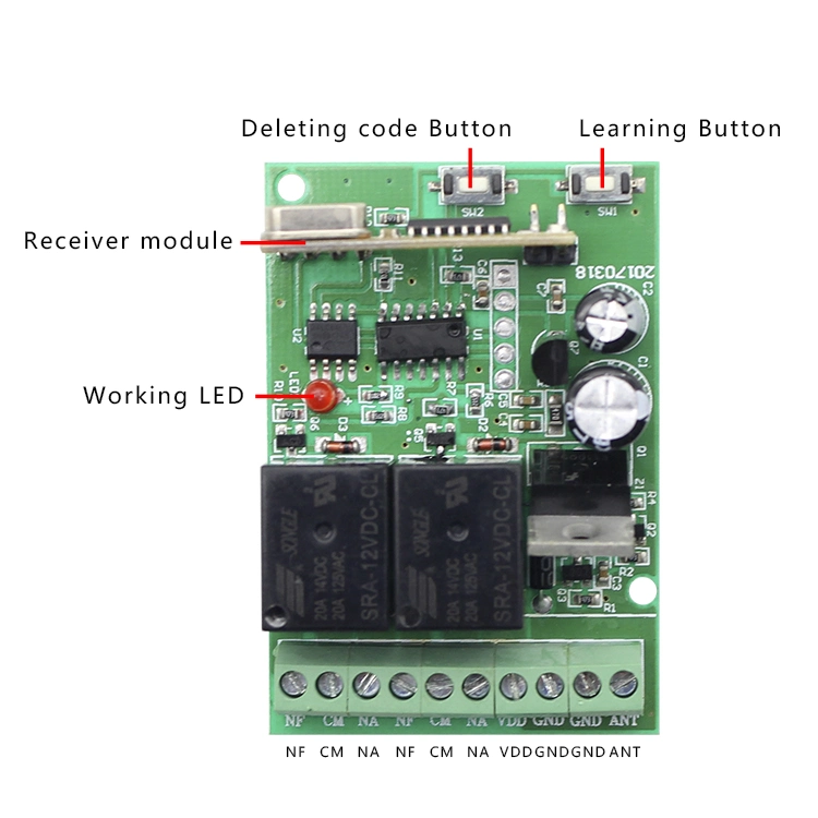 DC 12V interruptor de control remoto seguro Motor inalámbrico universal 433MHz Puerta de la luz Bricolaje controlador inalámbrico