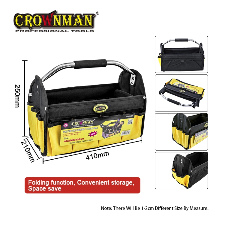 Crownman 16" Stainless Steel Handle Foldable Tool Bag