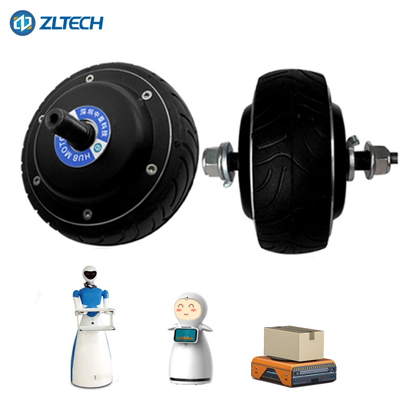 Zltech 4 polegada 24V 100W 50kg de carga 3N . M 280rpm a alta precisão de c.c. sem escovas do cubo de condução Servomotor com codificador de robô de Patrulha