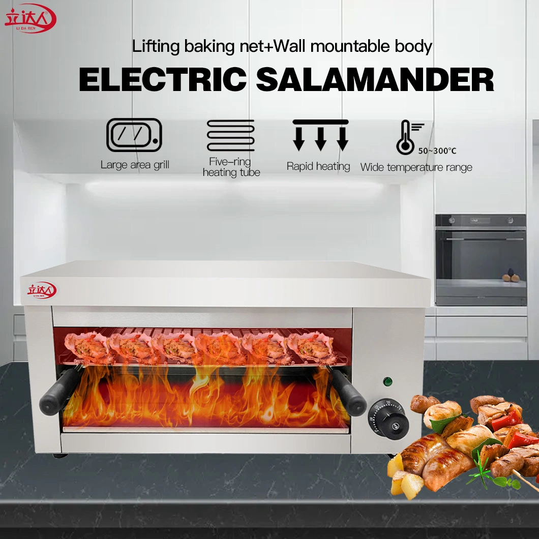 Lida 2 Kw para uso comercial restos de cozinha equipamentos em aço inoxidável eléctrico regulável salamandra de Fornos de padaria bolo de pão francês Pizza Máquina de assar