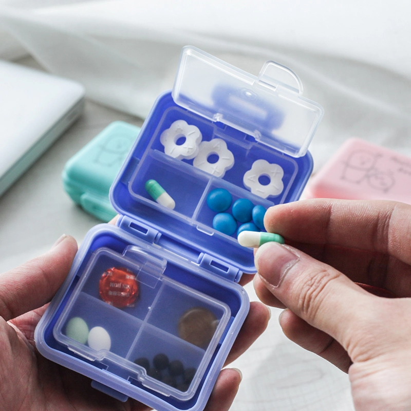 Portable Plastic Pill Box or Medicine Box