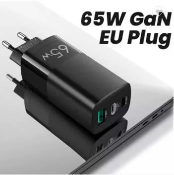 Manufacturer Europe 65W Type-C USB GaN Chargers Universal Travel 10% off