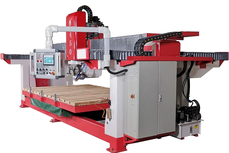 Hualong Stone Machinery Infrared Bridge Saw Laser Stone Tile Cutter CNC Cutting Machine for Marble, Granite, Quartz Kitchen Countertop Making