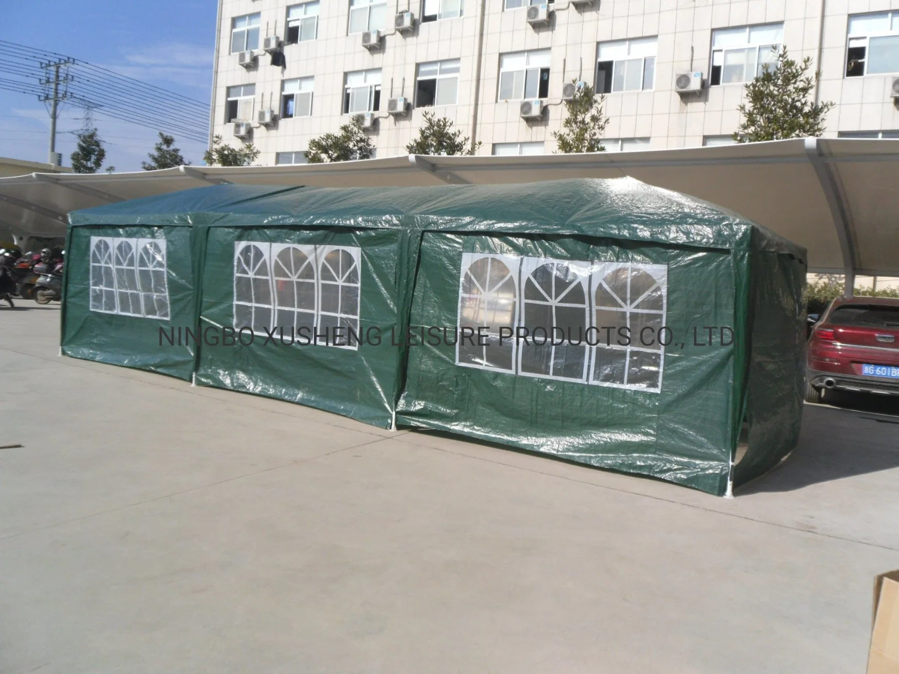 3X9m Outdoor Party Tent PE Gazebo with 5PCS Walls