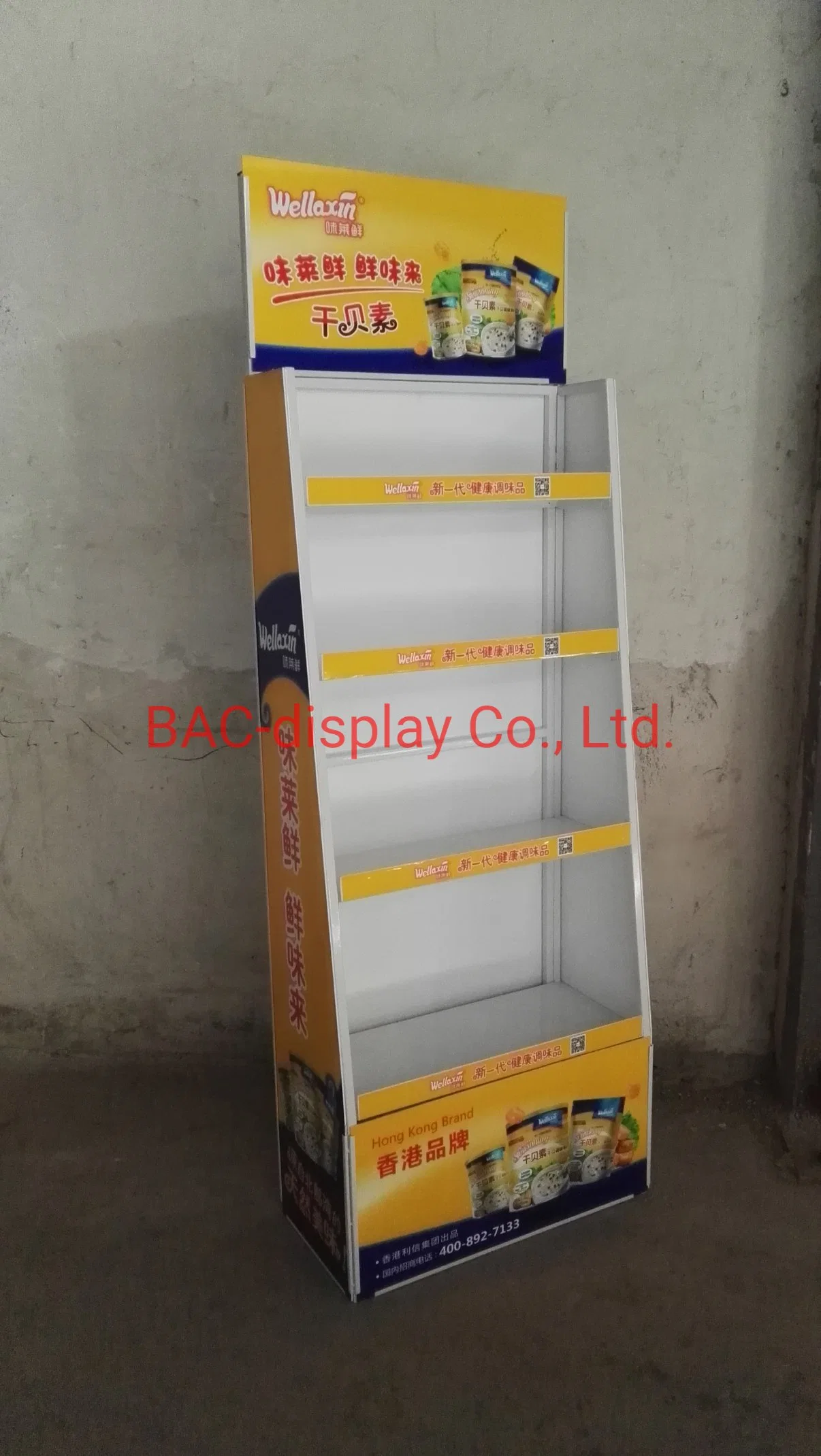 OEM Making Metal Advertising Display Rack for Promotion Children's Food Products