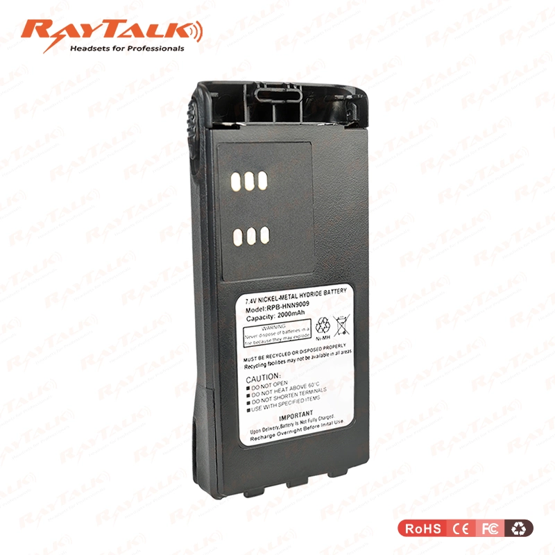 Batería de repuesto NiMH Hnn9008 2000mAh para Moto-Rola Gp320 340 Gp328 338 Ptx760 960 Gp360 380 5150