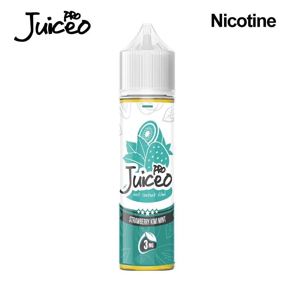 Juiceo PRO Strawberry Kiwi Mint Nicotine Salt E-Liquid, 7: 3, 3mg, 60ml, Fruit Flavored E-Juice Wholesale Supplier, Available for OEM&ODM