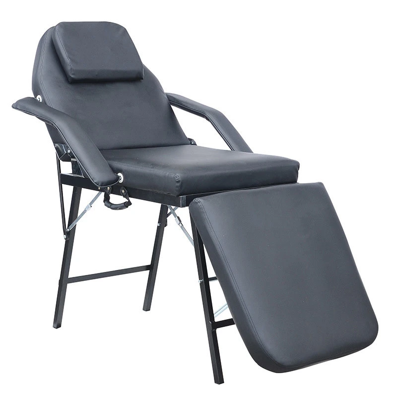 American Convenient Physiotherapy Folding Adjustable Black Sponge Filling Massage Chair Tattoo Bed