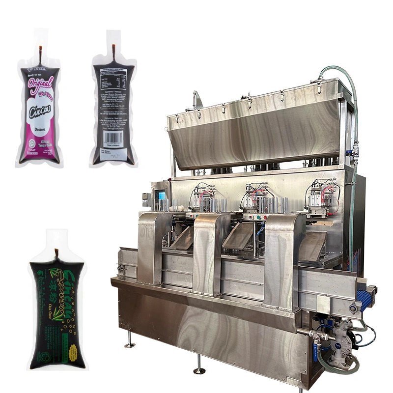 Juice Jelly Japanese Egg Tofu Packaging Pre-Made Pouch Filling Sealing Packing Machine