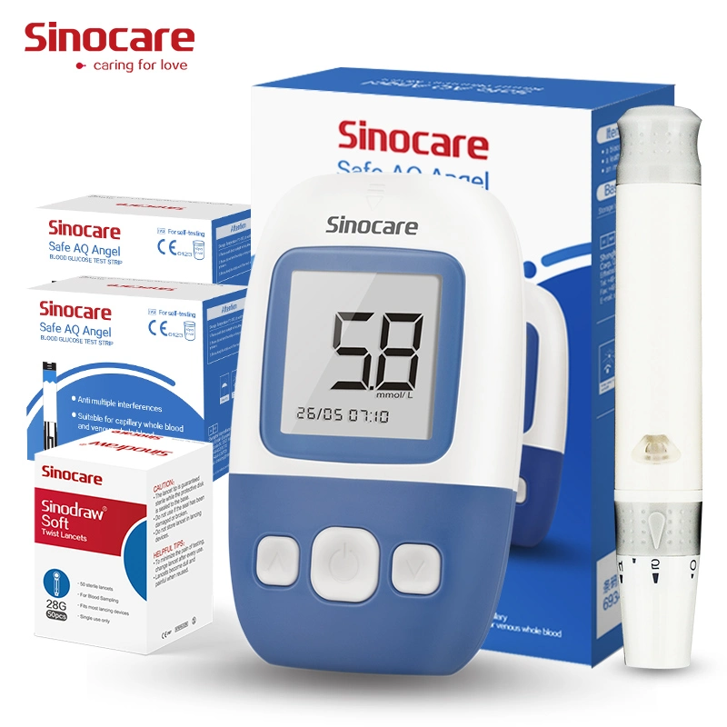 Sinocare Manufacturers Blood Glucose Meter Machine with Glucometer Test Strip Diabetic Test Strips