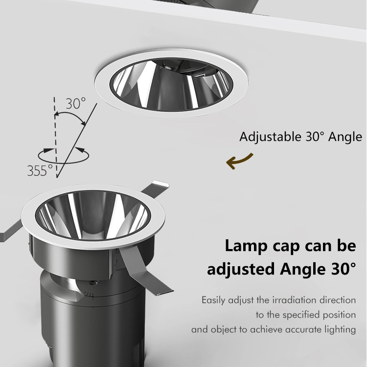 Allway Vente Chaude Éclairage de Bars Intérieur Réglable 5W 7W 12W 20W Projecteur Encastré Rond Design COB Spot LED