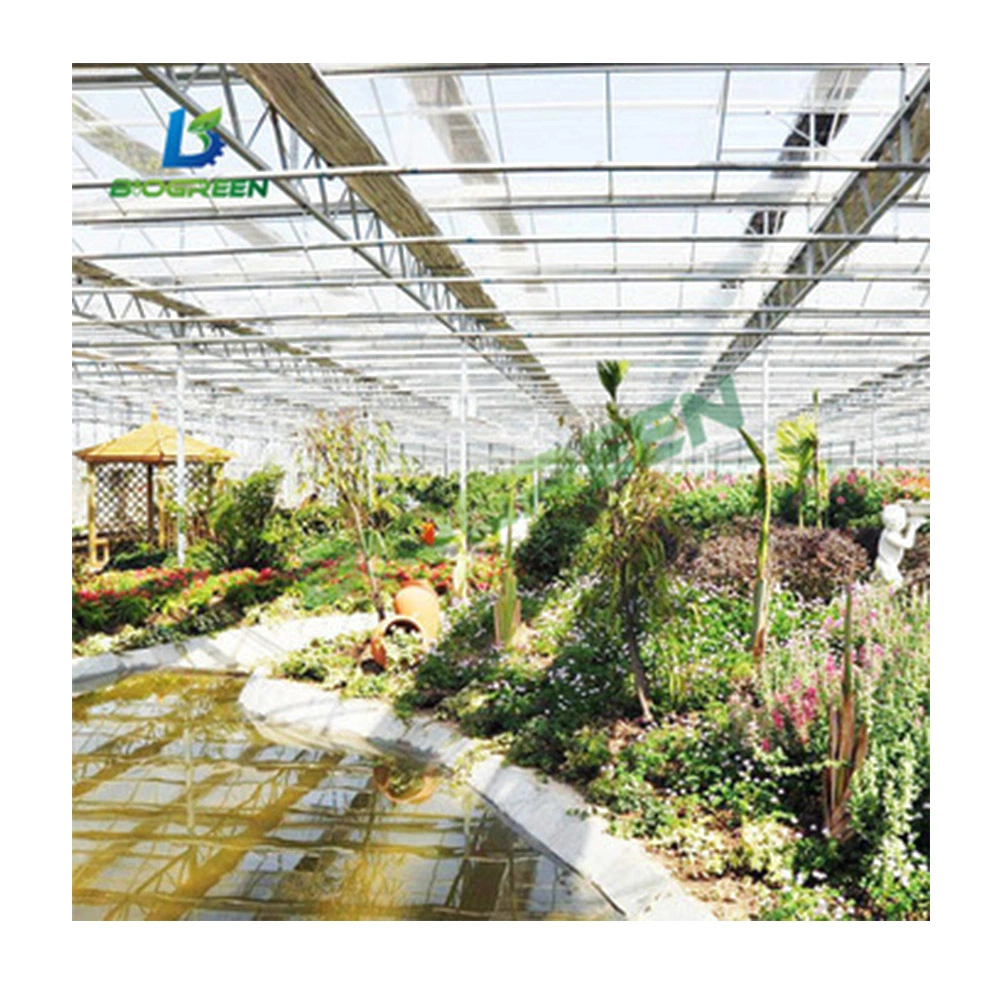 Low Cost Commercial Used Garden Metal Glass Orangery Greenhouse