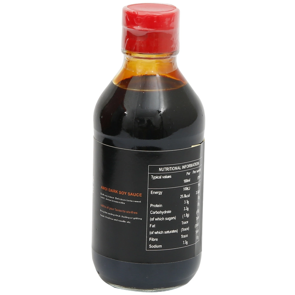 Amoi Brand Dark Soy Sauce with Brr, HACCP, Halal Certificate/Bulk Price/Chinese High Quality Supplier