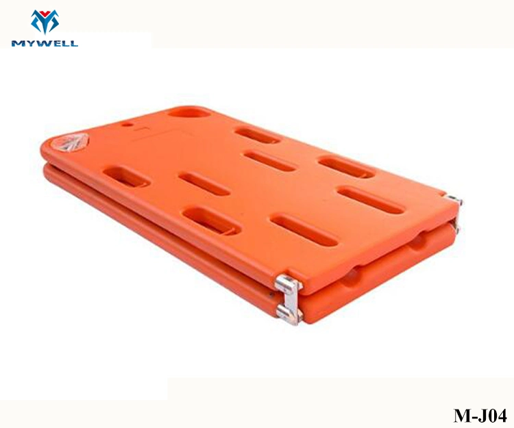 M-J04 40X10 Inch Drop Down Bamboo Long Patient Transfer Fashion Spine Board Stretcher with Restraint Straps