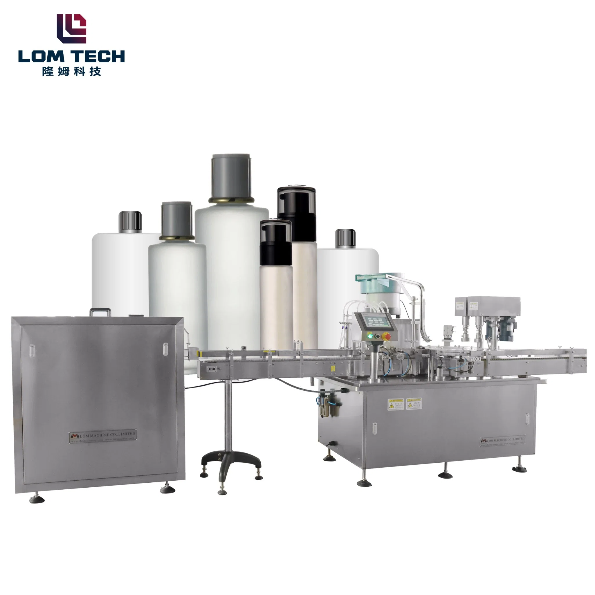 China Manufacturer Multi-Head Lotion Toner Shower Gel Olive Oil Pet Bottle Can Piston Bottling Filling Capping Labeling Machine Line