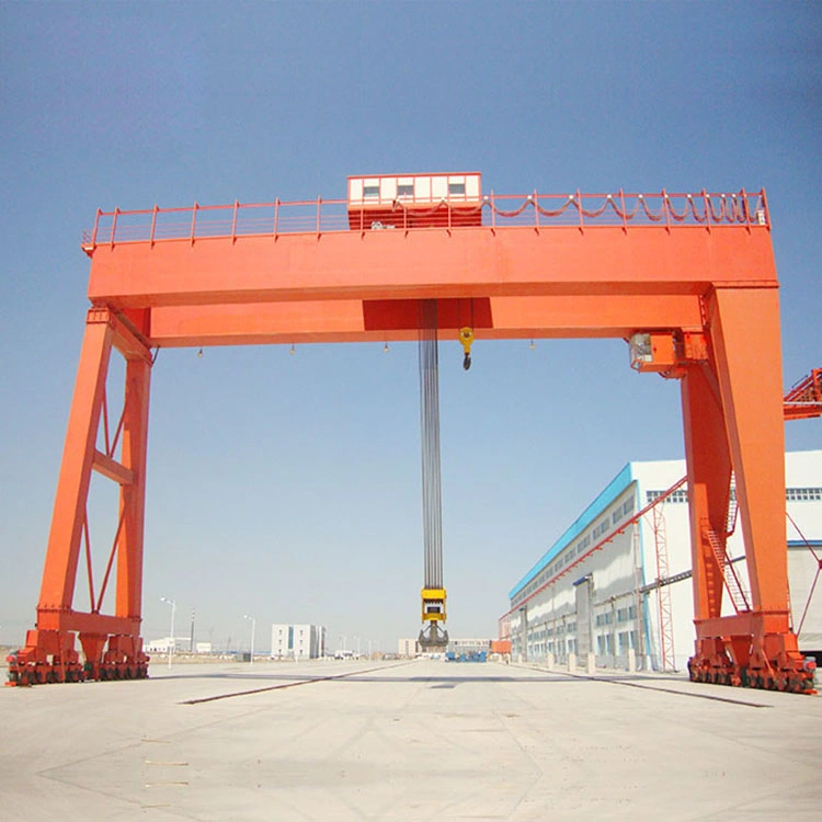 50t Heavy Duty Mg Type Cabin Control Box Type Double Girder Electrical Rail Traveling Gantry Crane