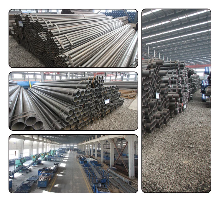 ASTM A53 Ms Steel ERW Carbon Black Iron Pipe Welded Sch40 Steel Pipe for Building Material