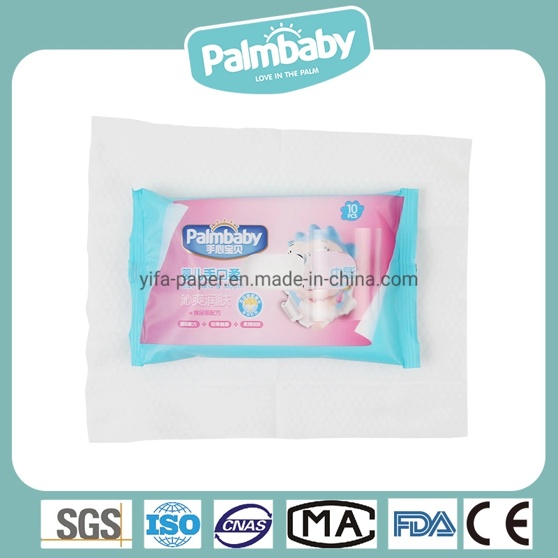 Baby-Haut-Sorgfalt-nasse Tuch 10-80 nasse Wischer PCS-Palmbaby