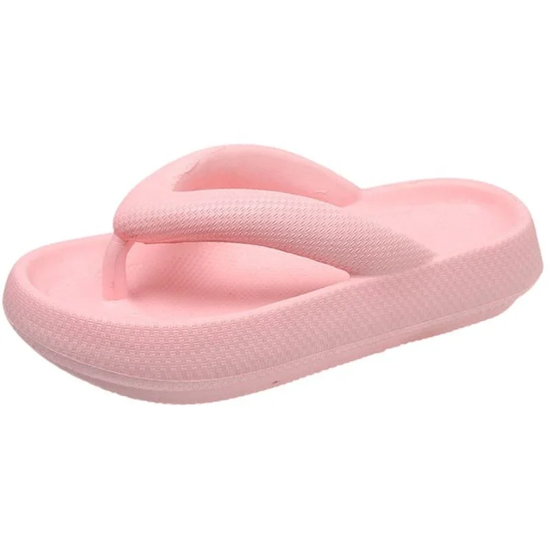 EVA Thick Sole Flip-Flops Female Summer Home Bath Non-Slip Deodorant Slippers Outdoor Thong Beach Shoes for Women