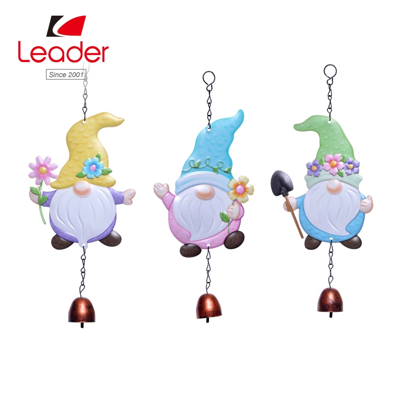 Decorações de metal Gnome Garden com Bells