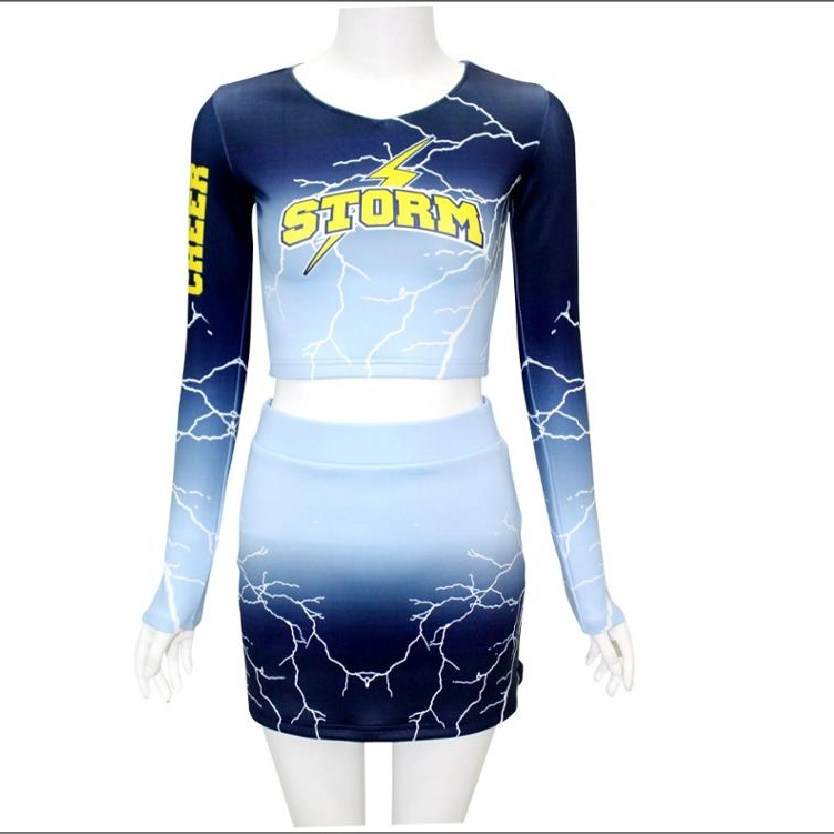 Vollständige Sublimation Cheerleading Uniformen für Mädchen Cheerleading Uniformen Custom mit OEM-Service