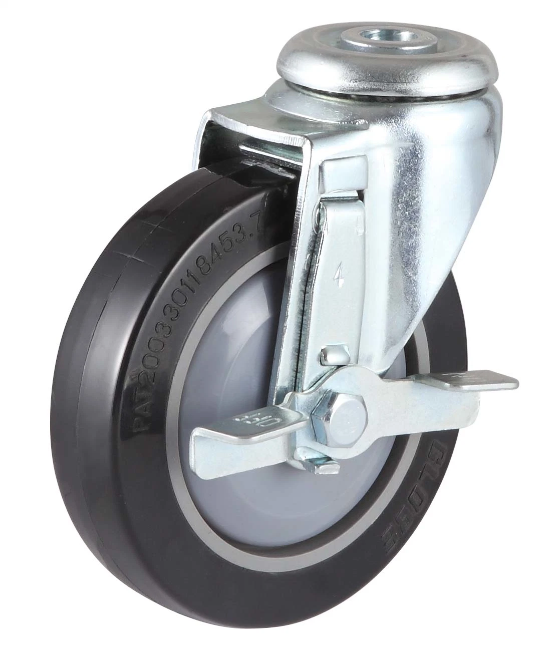 3", 4", 5" PU Flat Caster Bolt Hole Trolley Wheel