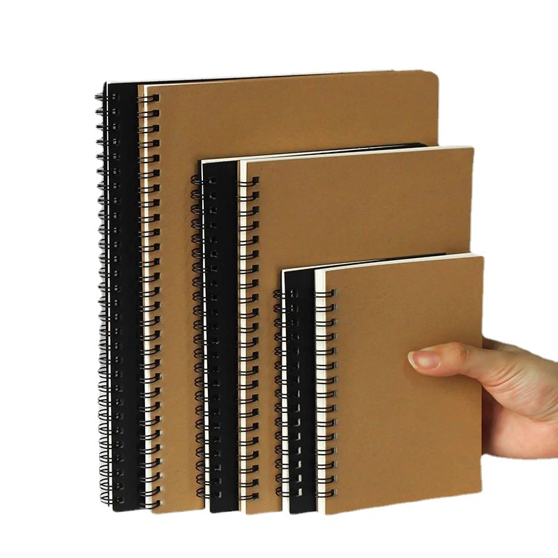 Professionelle Produktion von Hartschalenpapier Kraftpapier Cover Spiral Notebook, Schule Versorgung von Hausarbeiten und Malbuch