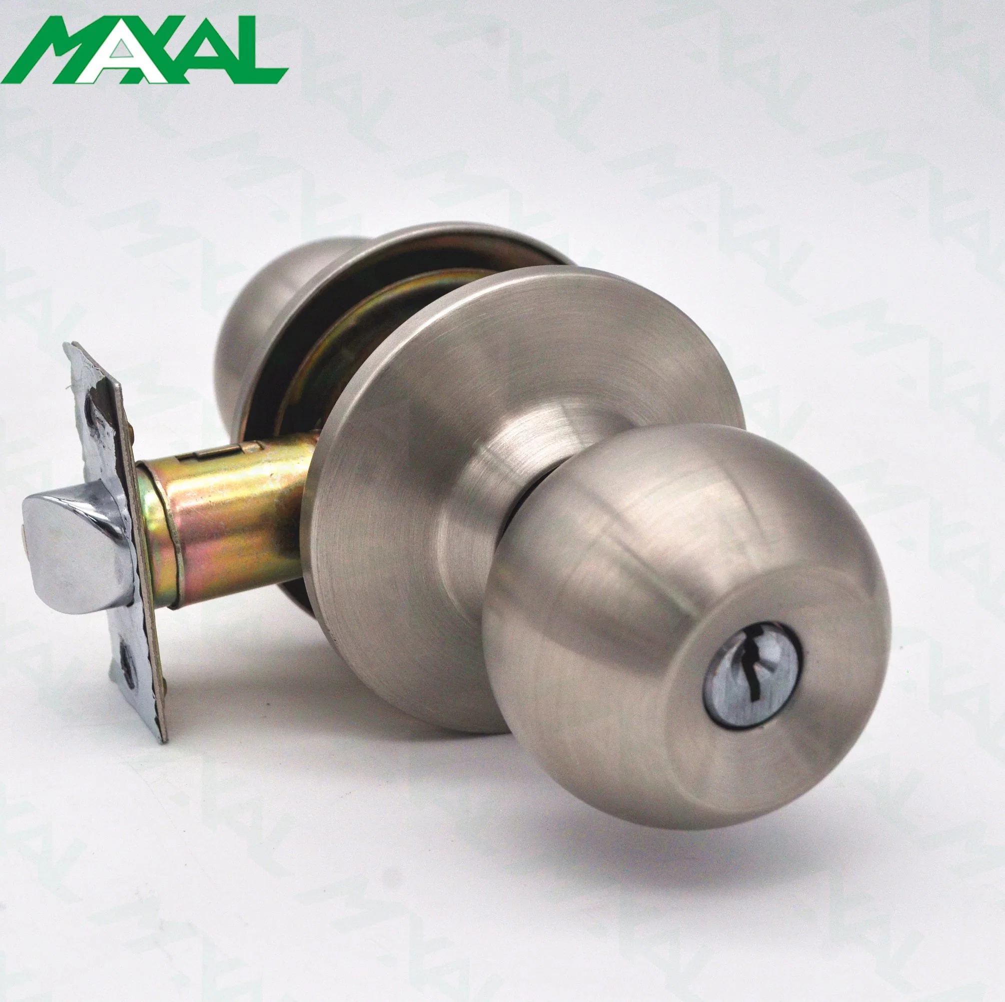 Maxal Stainless Steel High Security Entrance Function Door Cylindrical Knob Key Lock