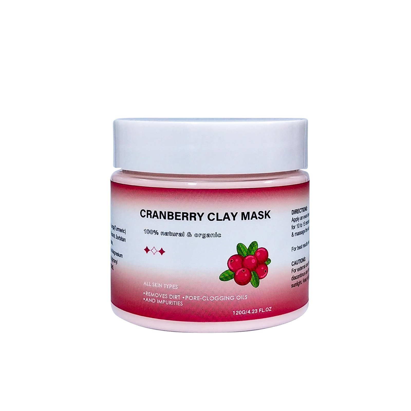 Kosmetik Hautpflege Whitening Peeling Cranberry Clay Maske