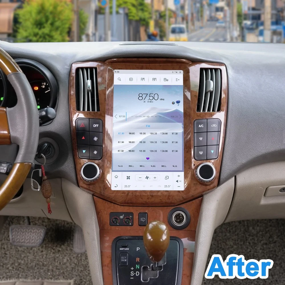 مشغل وسائط متعددة بشاشة عمودية لنظام السيارة Stereo Touch لـ Lexus Rx300 Rx330 RX350 2003 2004 2005 2004 2005 2006 2009 4+64 GB GPS Navigation Car Rear Camera Player