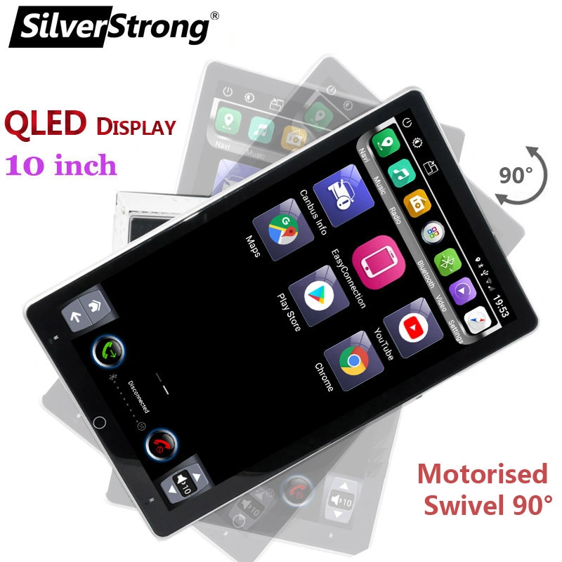 Silverstrong 2 DIN Car Radio GPS Android Multimedia Player Universal Navegação áudio de 10 polegadas para Volkswagen Nissan Hyundai KIA Toyota