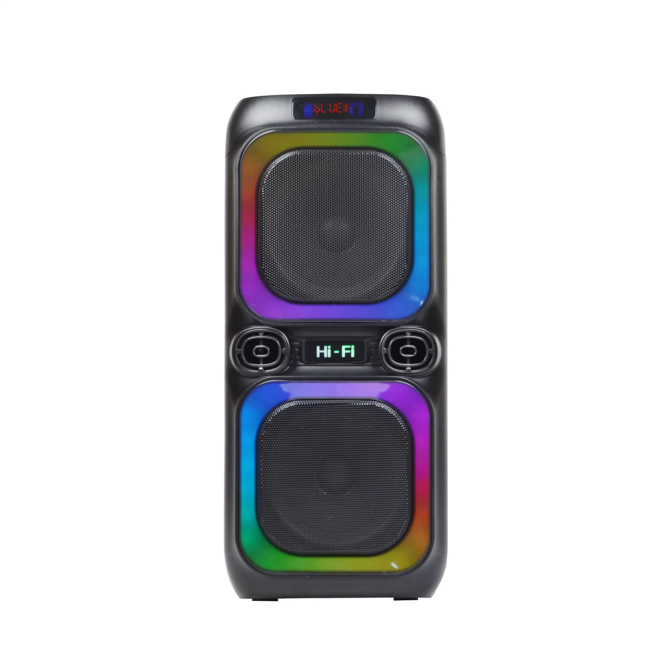 Home Radio DJ Sound Box Bass Portable Bt Woofer Speakers Party Box Karaoke Disco Flashing Light Trolley Speaker