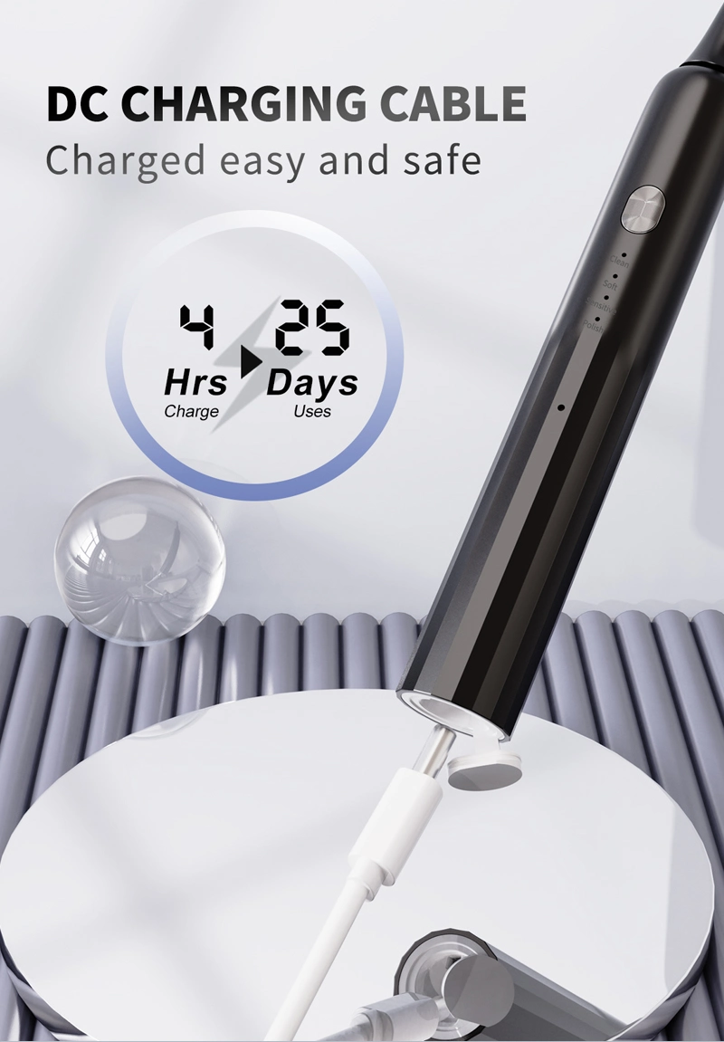 2023 Hot Selling CE Smart Sonic Electric Toothbrush with Travel Casepersonal Care