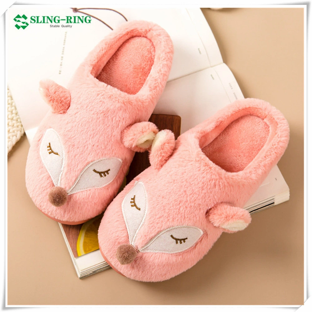 Nice Floral Pattern Indoor Slippers Lady Shoes Wholesale Fluffy Slippers