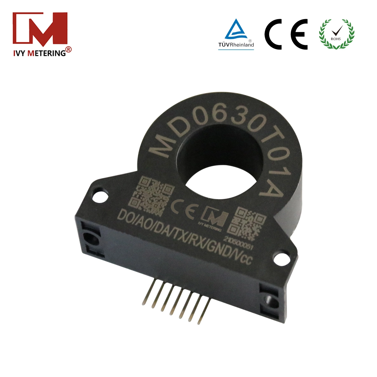 30mA AC 6mA DC GFCI Earth Leakage Sensor Ground Fault Current Transformer for EV Charging Station